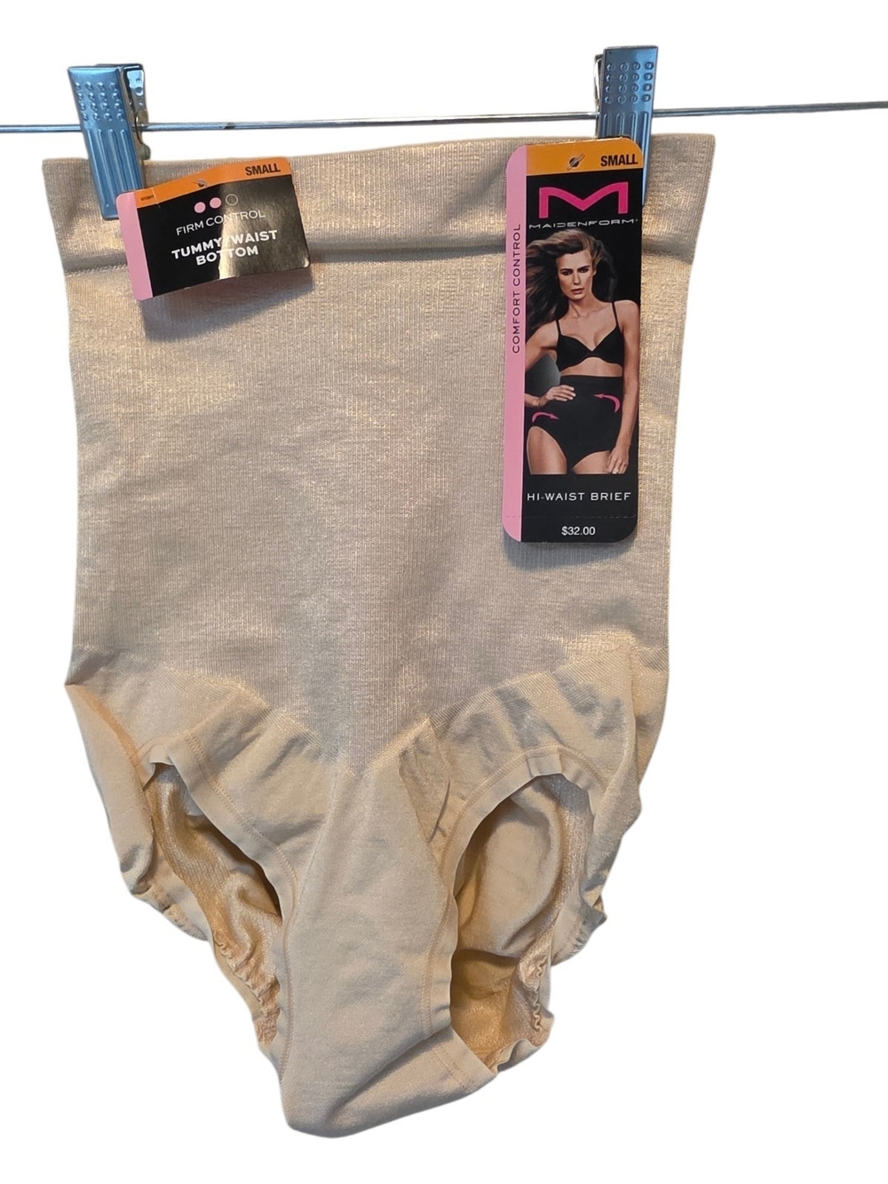 New Maidenform Nude High-Waist Shaping Brief -  Small